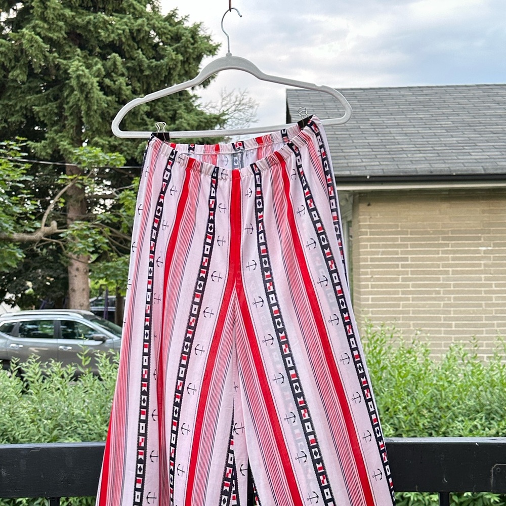 Striped Red and White Kids Bottoms